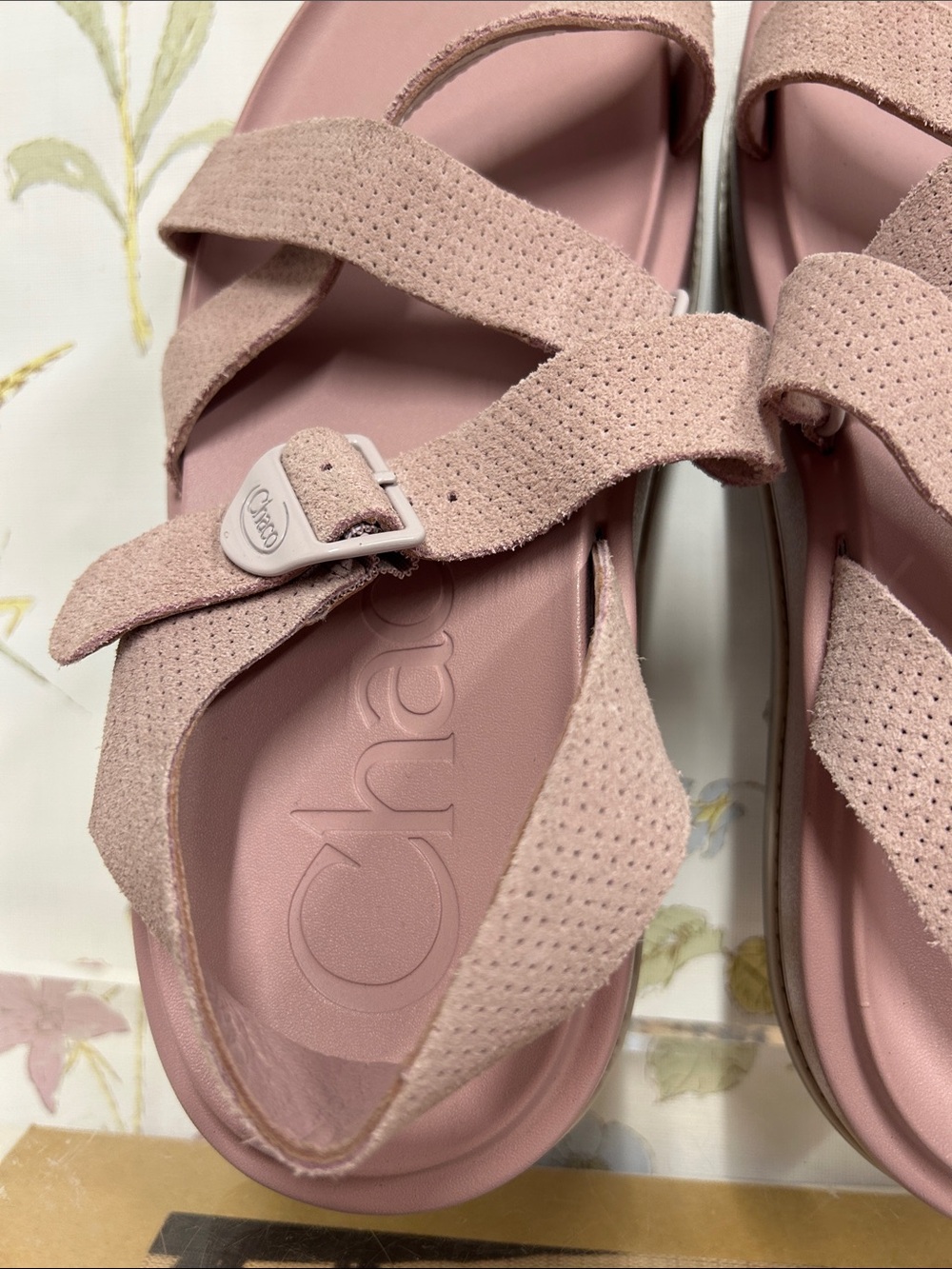 Chaco Women's Platform Sandals in Dusty Rose - Picture 6 of 9